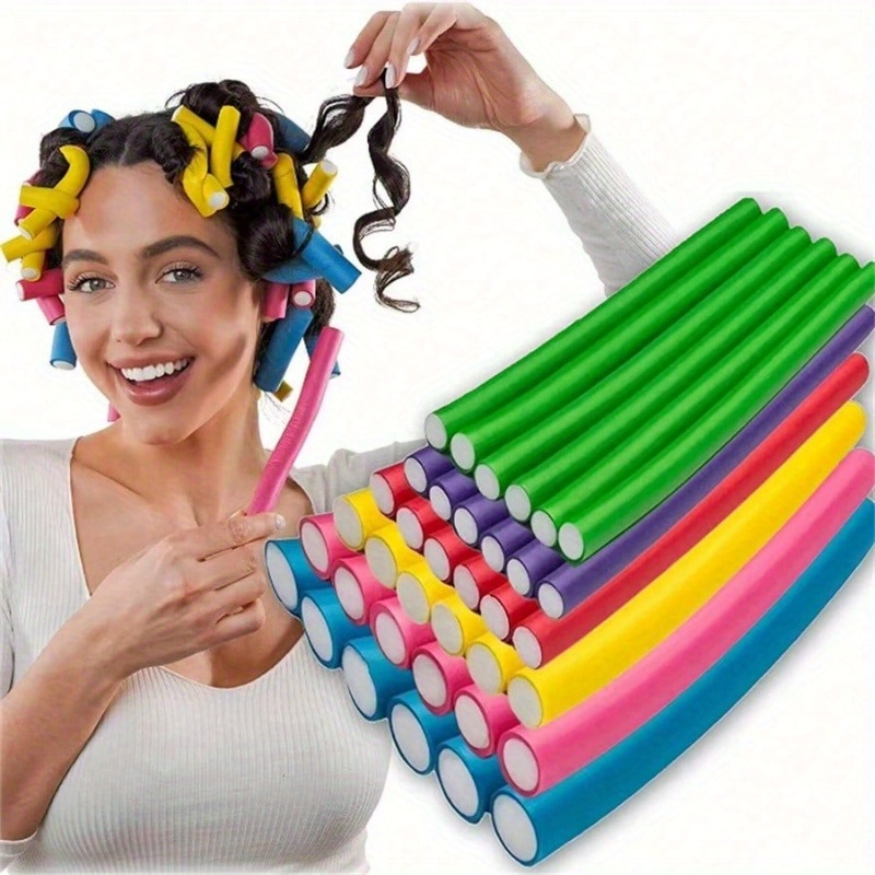 Hair Curling Wand - 10pc bigoudis flexibles sans chaleur Bendy