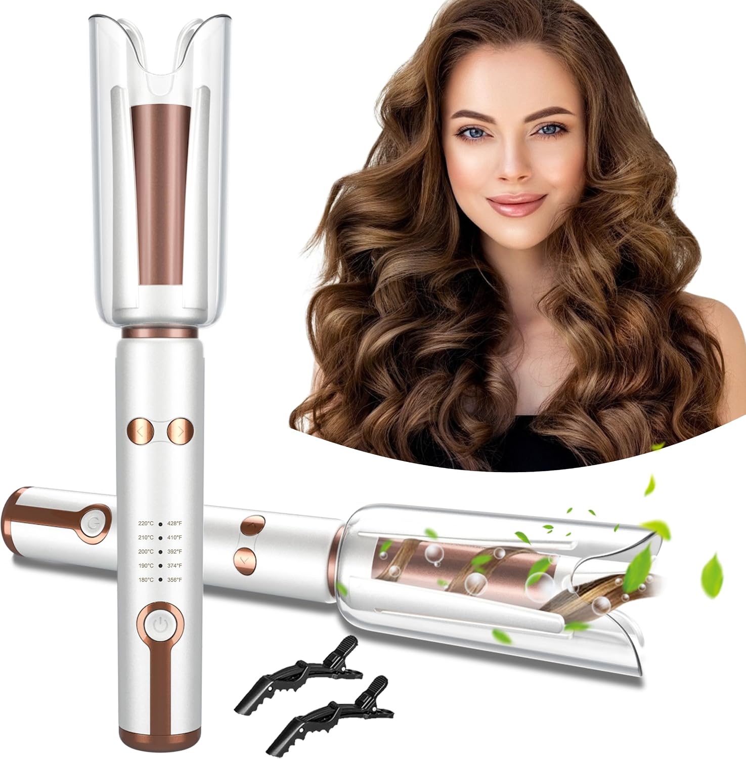 Hair Curling Wand - Fer à boucler rotatif automatique -