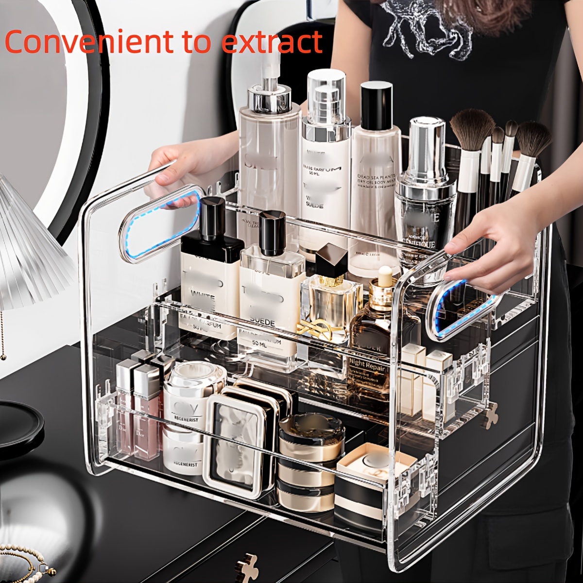 Beauty Kiss Makeup - Organisateur de cosmétiques de bureau en
