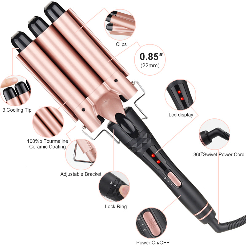 Hair Curling Wand - Kit de bouclage 5 en 1