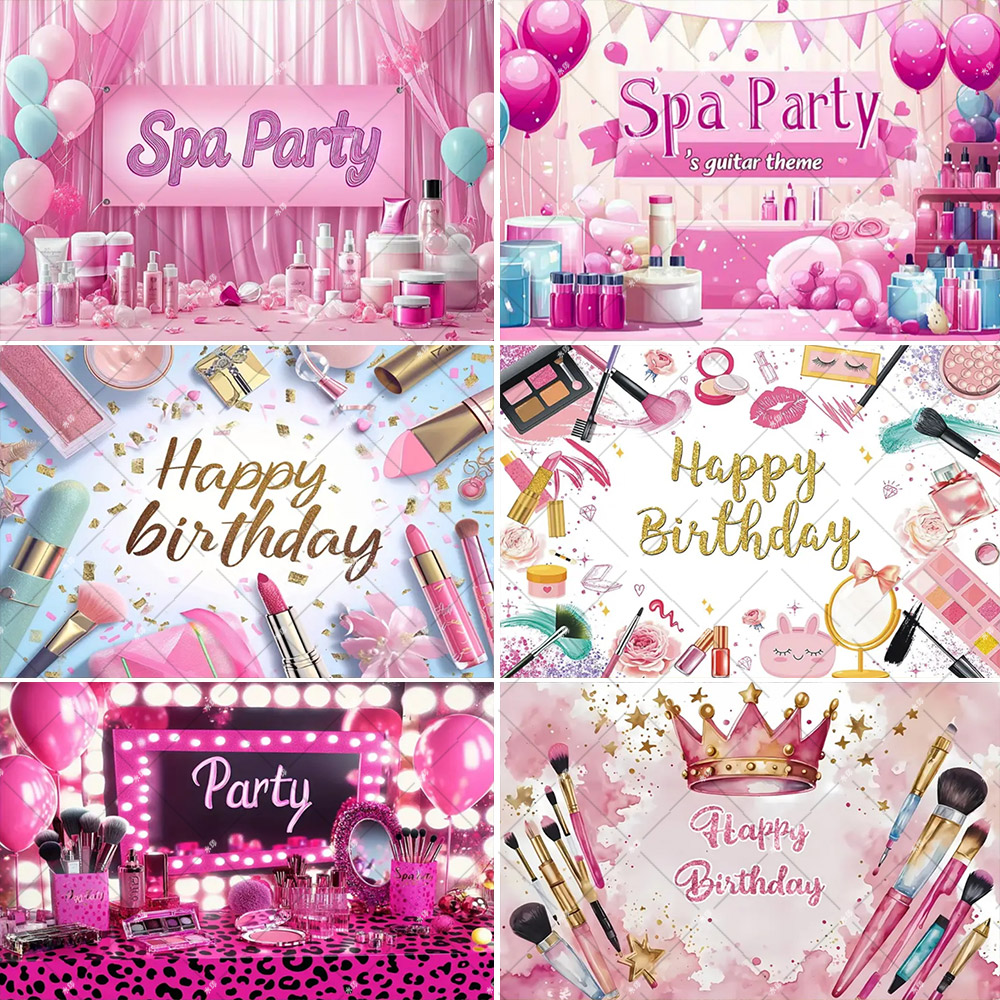 Beauty Makeup For Girl - Banderole Rose Personnalisée pour ixd'Anniversaire, Maquillage,