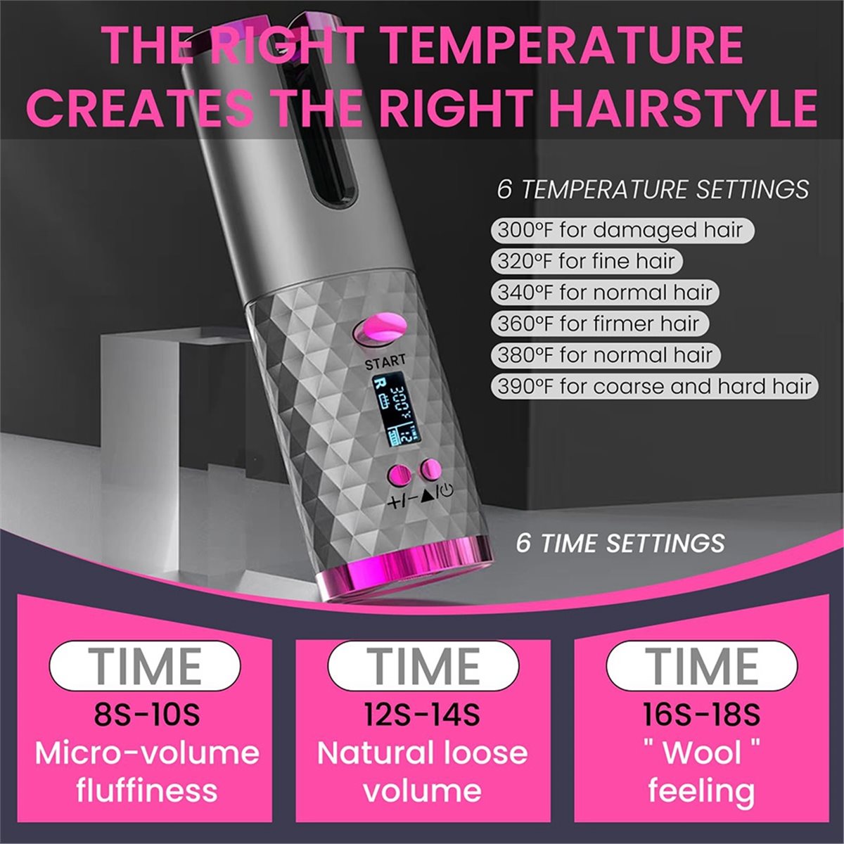 N18R fer à friser sans fil pla - Hair Curling Wand avis et prix